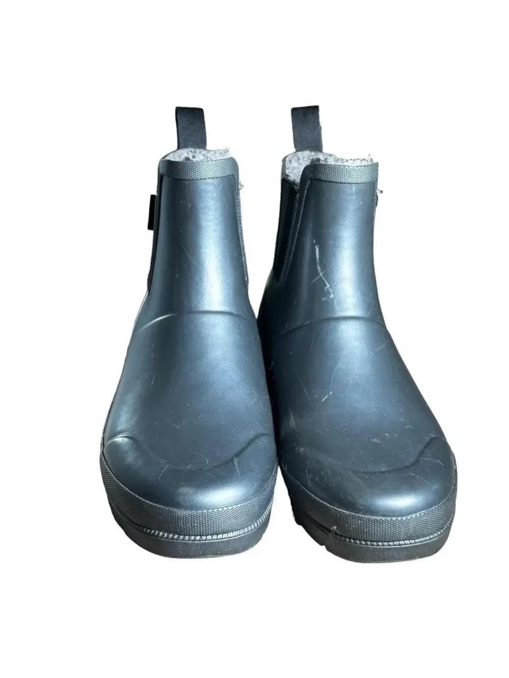Tretorn Lina Faux Fur-Lined Chelsea Rubber Rain Booties (Women's 7 / Men's 5)